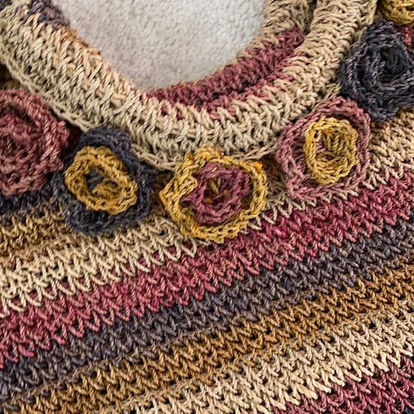 Large rattan multicolored purse - Picture 2 of 5